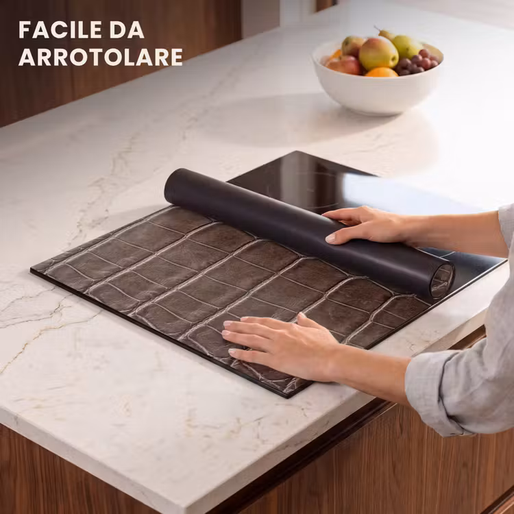 Protezione piano induzione - Pelle - Coccodrillo - Opaco — 7