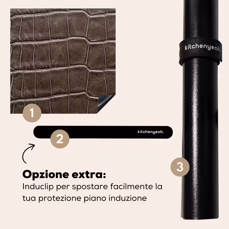 Protezione piano induzione - Pelle - Coccodrillo - Opaco — 8