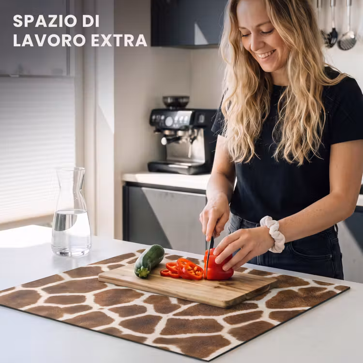 Protezione piano induzione - Giraffa - Cappotto - Classico - Marrone — 5