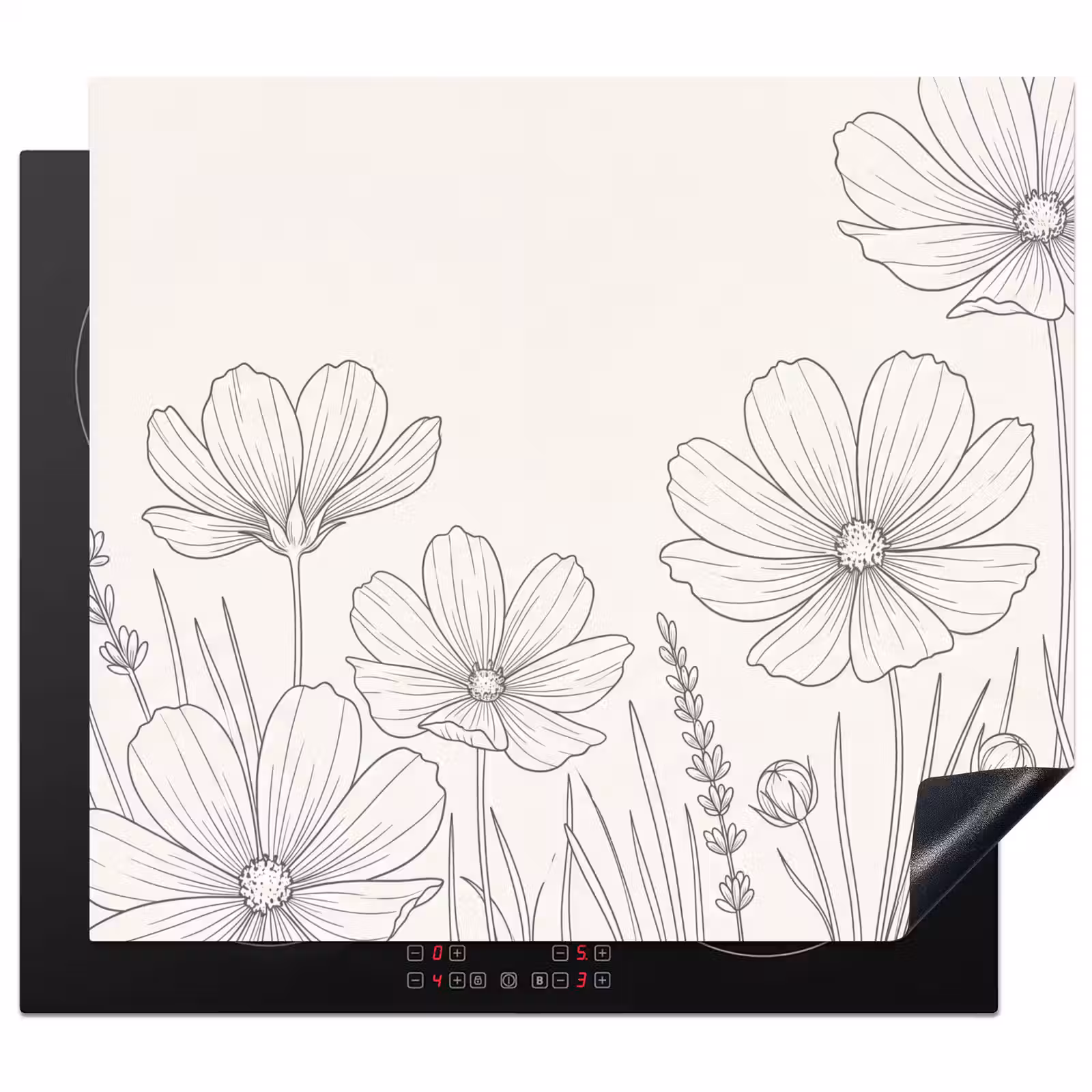 Protezione piano induzione - Minimalista - Moderno - Floreale - Beige — 1