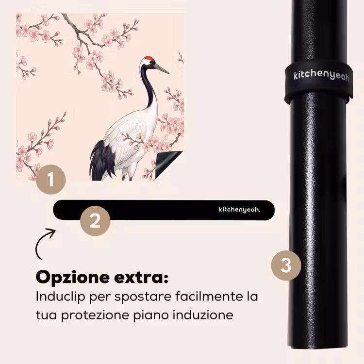 Protezione piano induzione - Asiatico - Gru - Beige — 8
