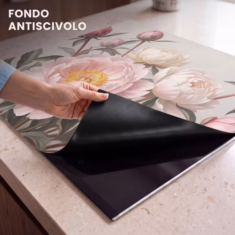 Protezione piano induzione - Peonie - Bouquet - Rosa — 6
