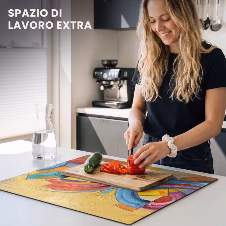 Protezione piano induzione - Astratto - Cerchi - Pittura - Colorato - Dinamico — 5