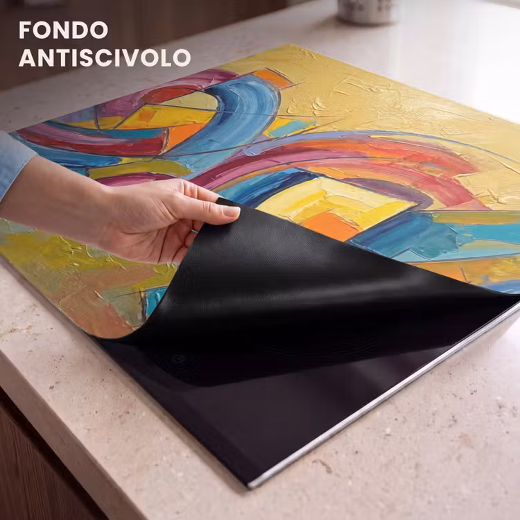 Protezione piano induzione - Astratto - Cerchi - Pittura - Colorato - Dinamico — 6