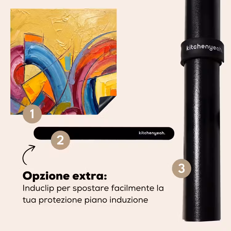 Protezione piano induzione - Astratto - Cerchi - Pittura - Colorato - Dinamico — 8