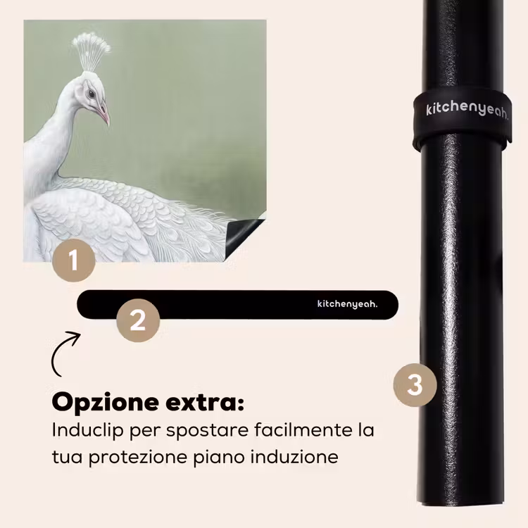 Protezione piano induzione - Pavoni - Bianco - Natura - Verde — 8