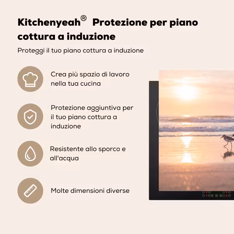 Protezione piano induzione - Mare - Uccelli - Spiaggia — 5