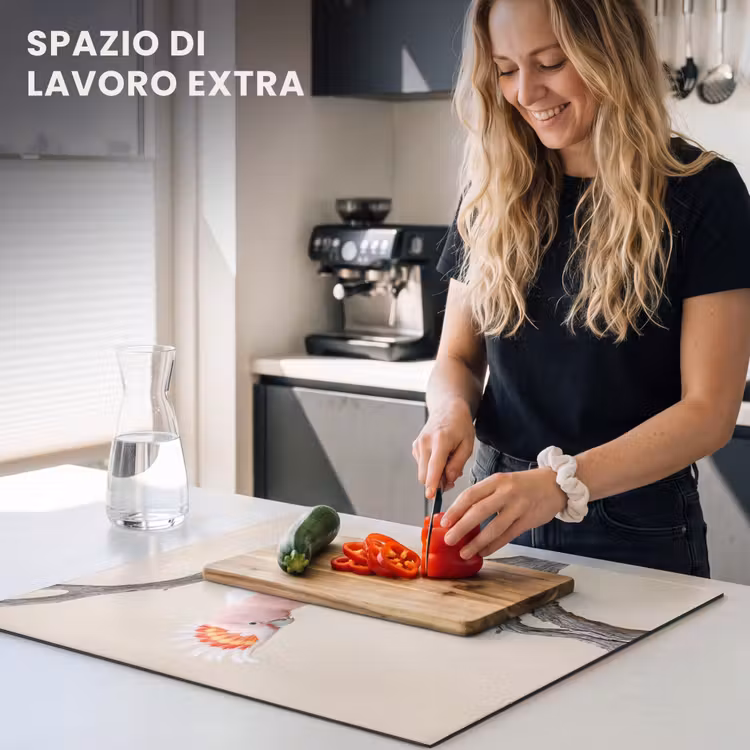 Protezione piano induzione - Pappagallo - Ramo - Rosa — 5