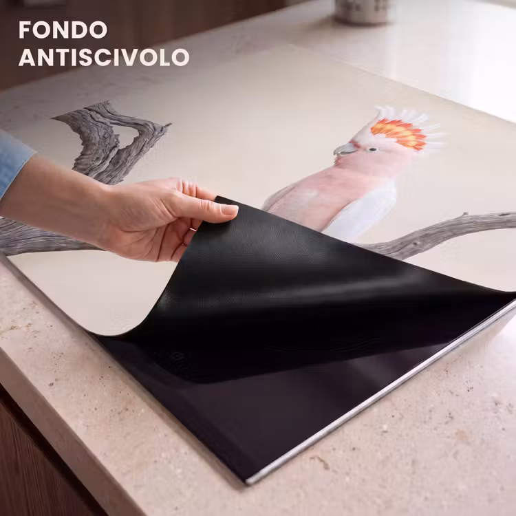Protezione piano induzione - Pappagallo - Ramo - Rosa — 6
