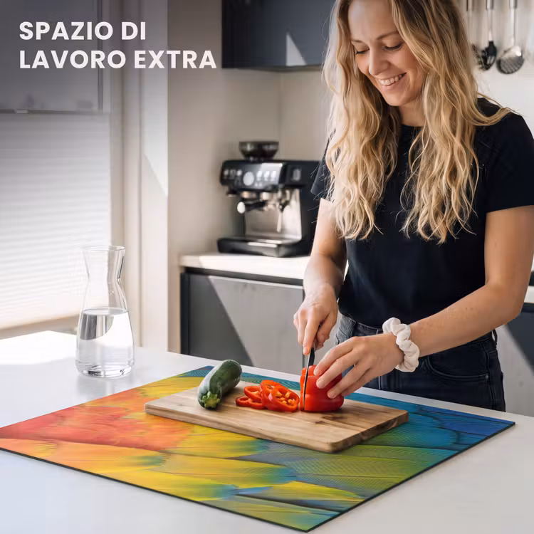 Protezione piano induzione - Piume - Ara - Colorate — 5