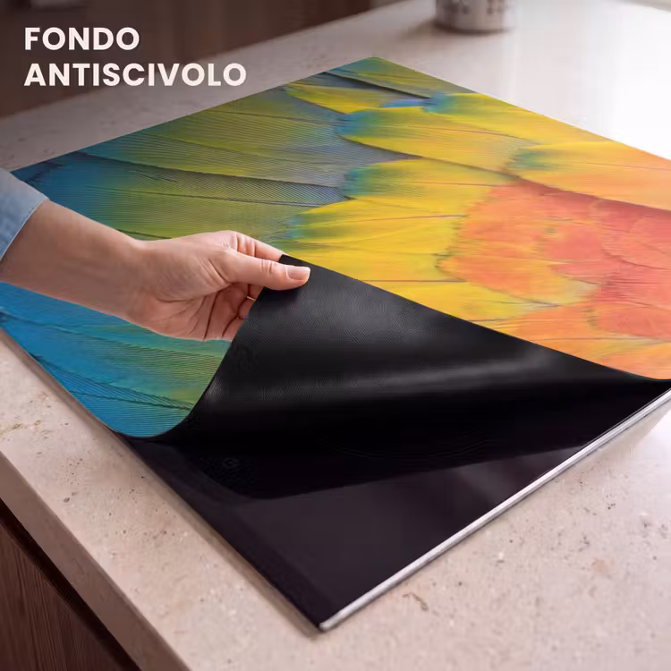 Protezione piano induzione - Piume - Ara - Colorate — 6