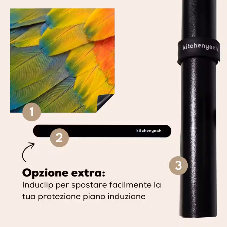 Protezione piano induzione - Piume - Ara - Colorate — 8