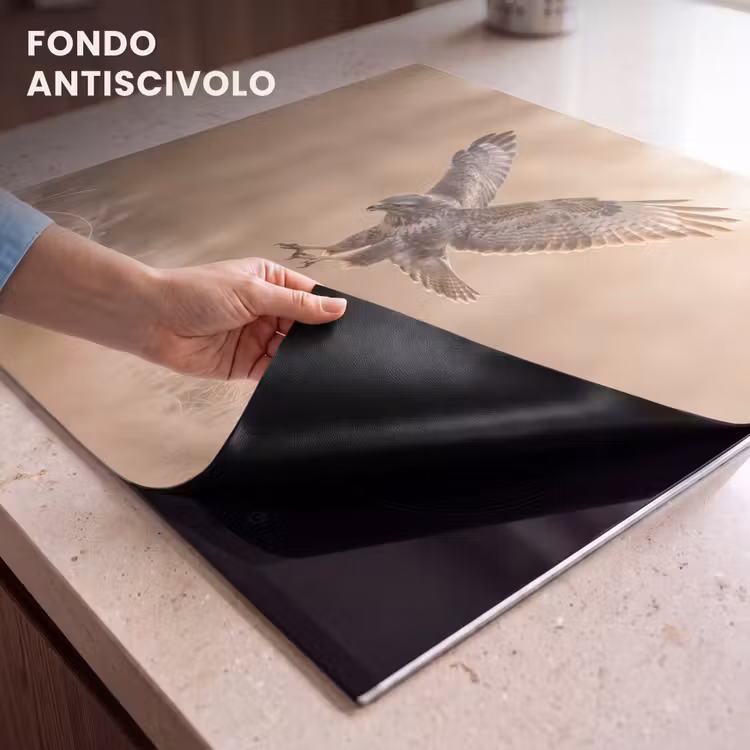Protezione piano induzione - Poiana - Uccello rapace - Natura - Marrone — 6