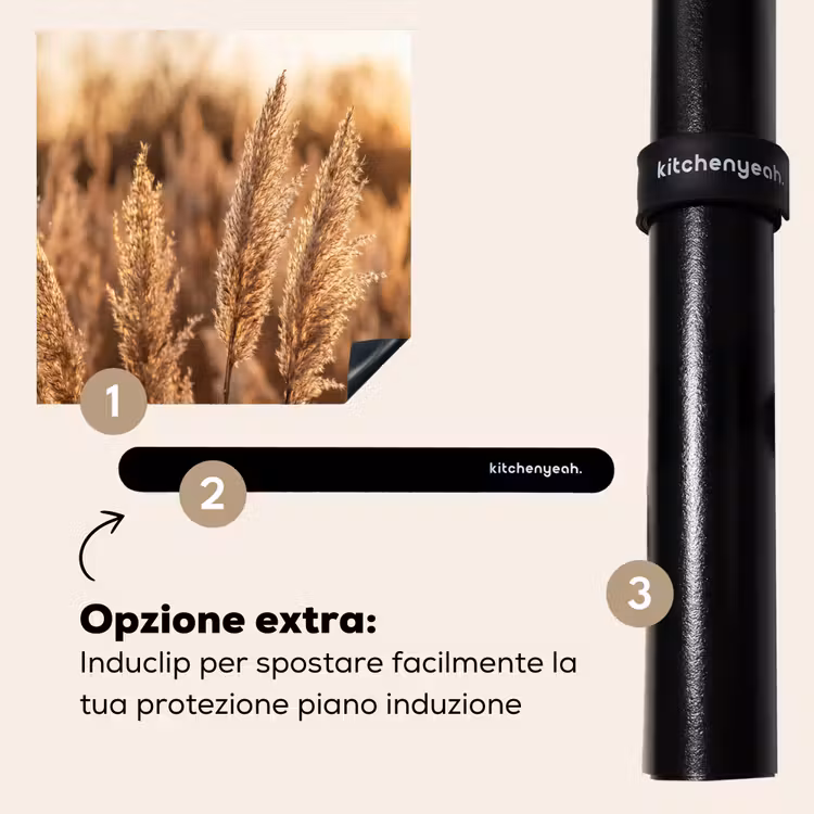 Protezione piano induzione - Pennacchi di canne - Erba - Tramonto - Oro - Sereno — 8