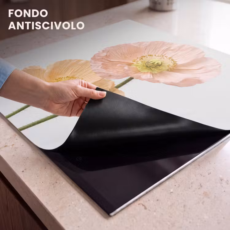 Protezione piano induzione - Papaveri - Botanico - Rosa — 6