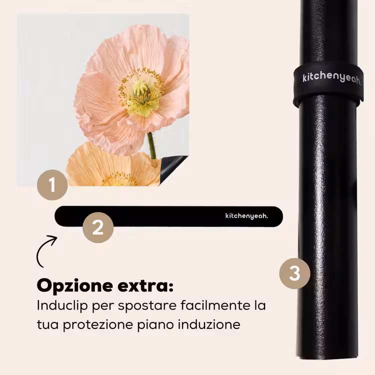 Protezione piano induzione - Papaveri - Botanico - Rosa — 8