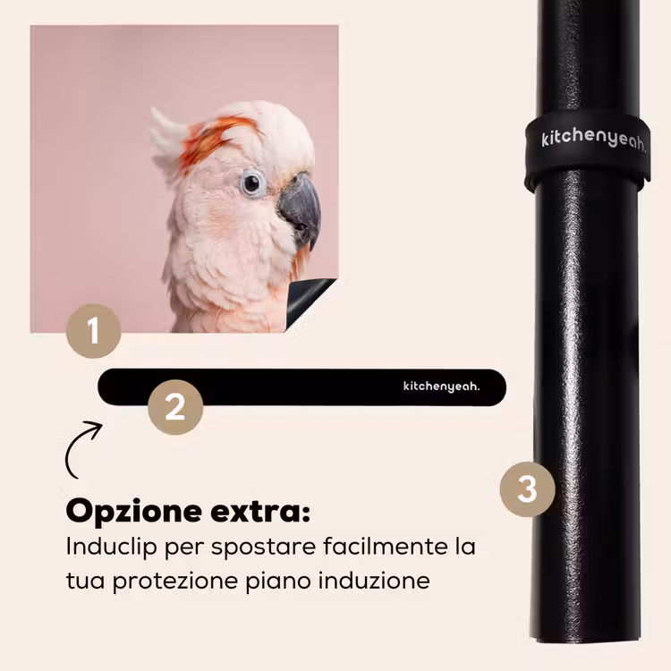 Protezione piano induzione - Cacatua - Ritratto - Rosa — 8