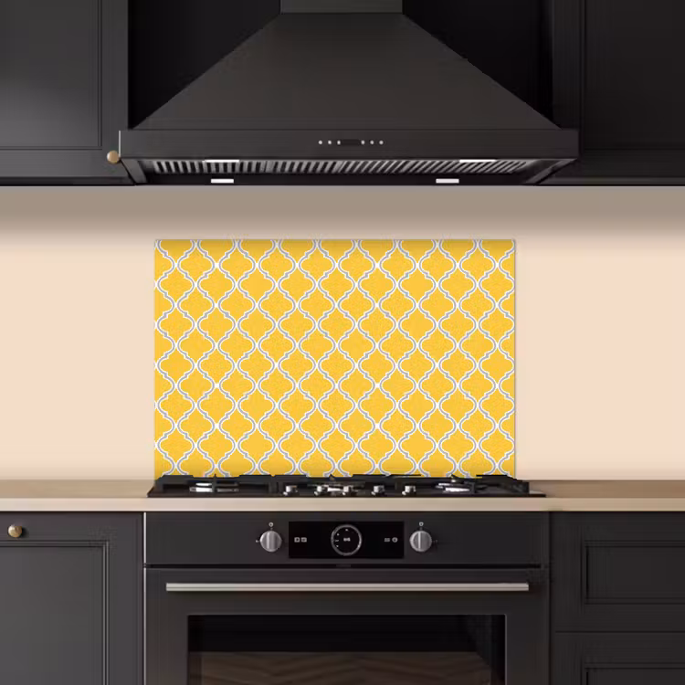 Paraschizzi cucina - Lanterna - Arabesco - Elegante - Giallo — 5