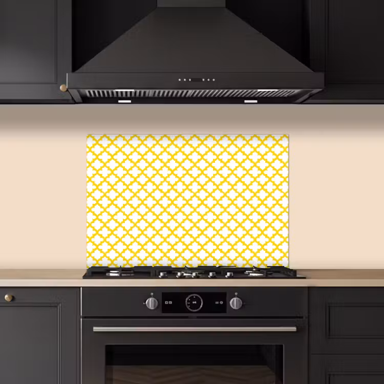 Paraschizzi cucina - Motivo - Geometrico - Classico - Giallo — 5