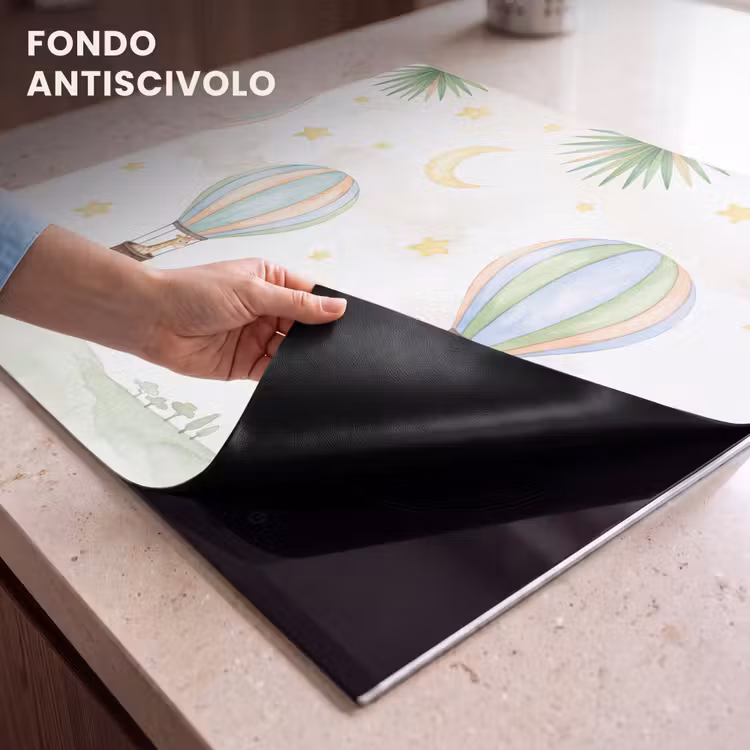 Protezione piano induzione - Acquerello - Mongolfiere - Pastello — 6