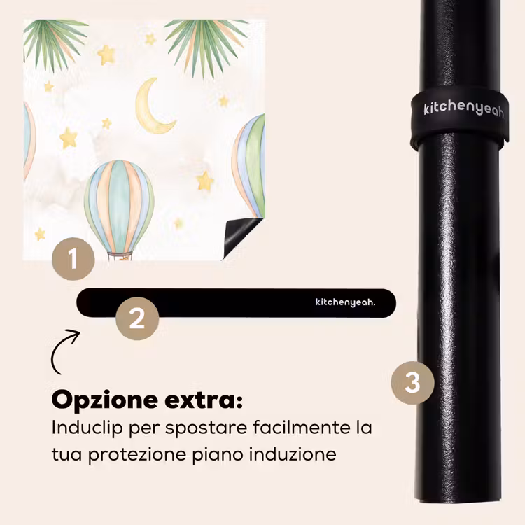Protezione piano induzione - Acquerello - Mongolfiere - Pastello — 8