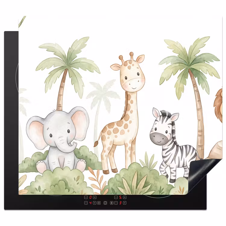 Protezione piano induzione - Animali - Giungla - Pastello — 1