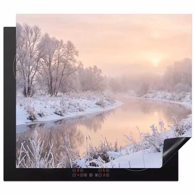 Protezione piano induzione - Fiume - Inverno - Paesaggio - Neve - Alba — 1