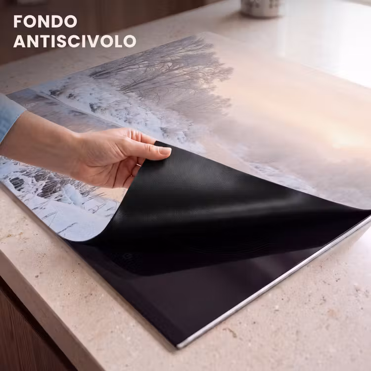 Protezione piano induzione - Fiume - Inverno - Paesaggio - Neve - Alba — 6