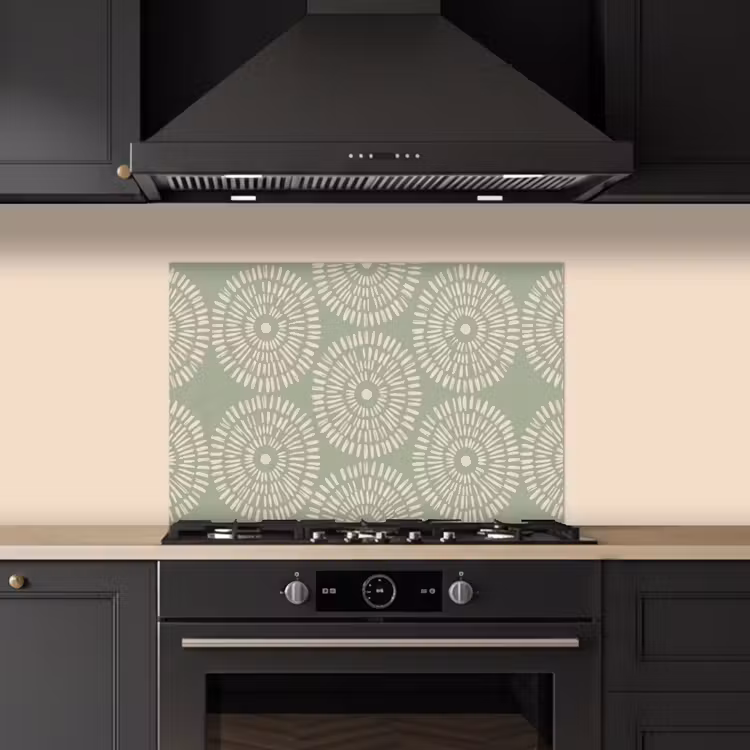 Paraschizzi cucina - Motivo - Cerchi - Astratto - Moderno - Verde — 5