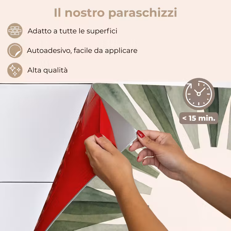 Paraschizzi cucina - Piante - Astratto - Acquerello - Verde - Natura — 4