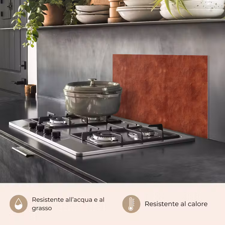 Paraschizzi cucina - Stucchi - Texture - Terracotta — 2