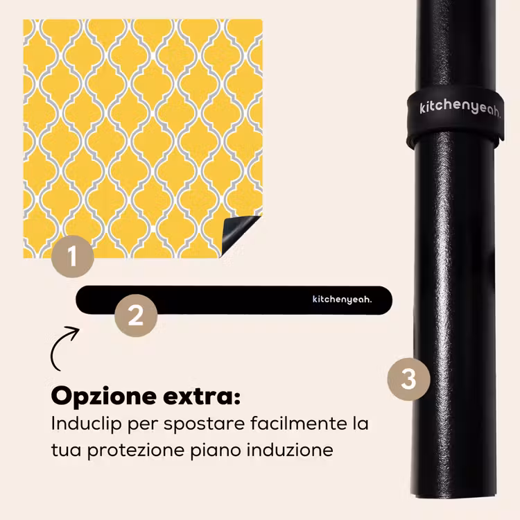 Protezione piano induzione - Lanterna - Arabesco - Elegante - Giallo — 8