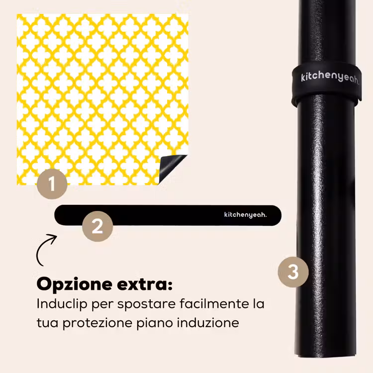 Protezione piano induzione - Motivo - Geometrico - Classico - Giallo — 8