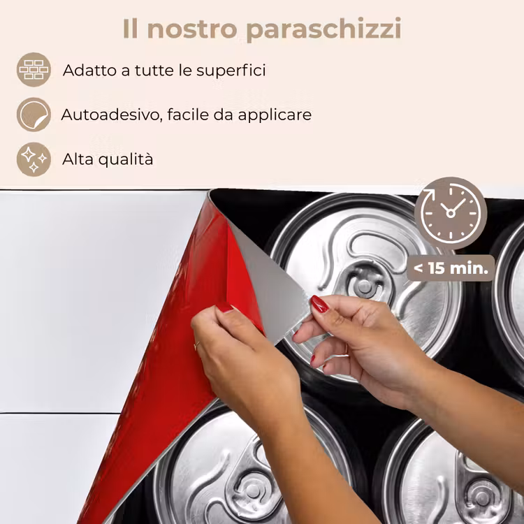 Paraschizzi cucina - Lattine - Alluminio - Motivo - Stile industriale - Argento — 4
