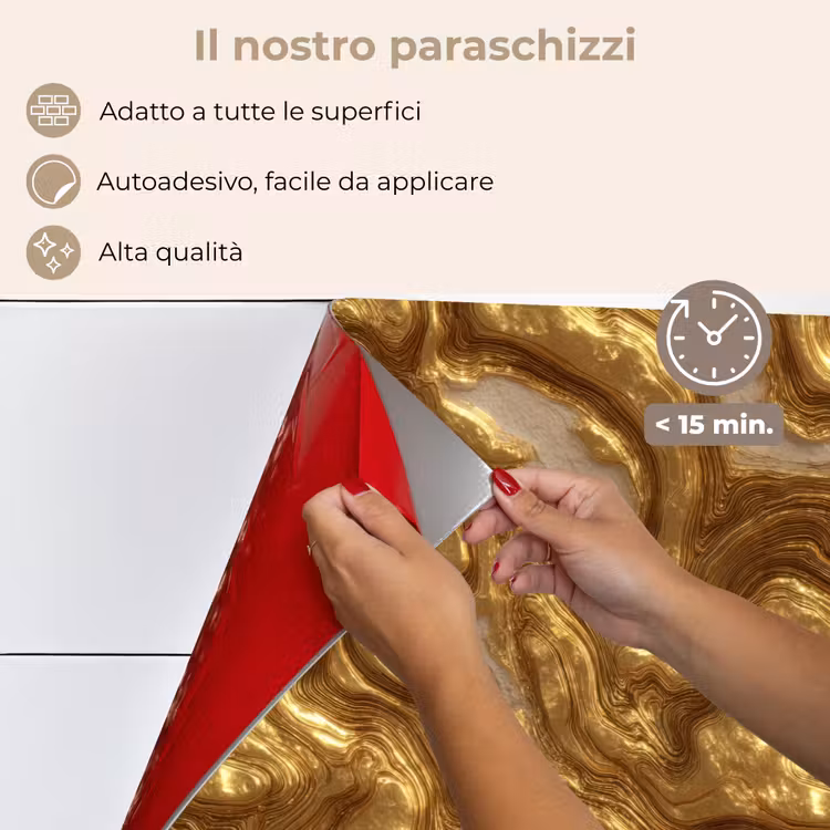 Paraschizzi cucina - Onde - Organico - Oro - Crema — 4