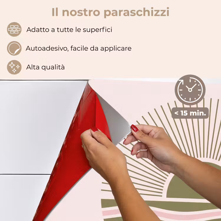 Paraschizzi cucina - Sole - Mare - Astratto - Moderno - Rosa — 4