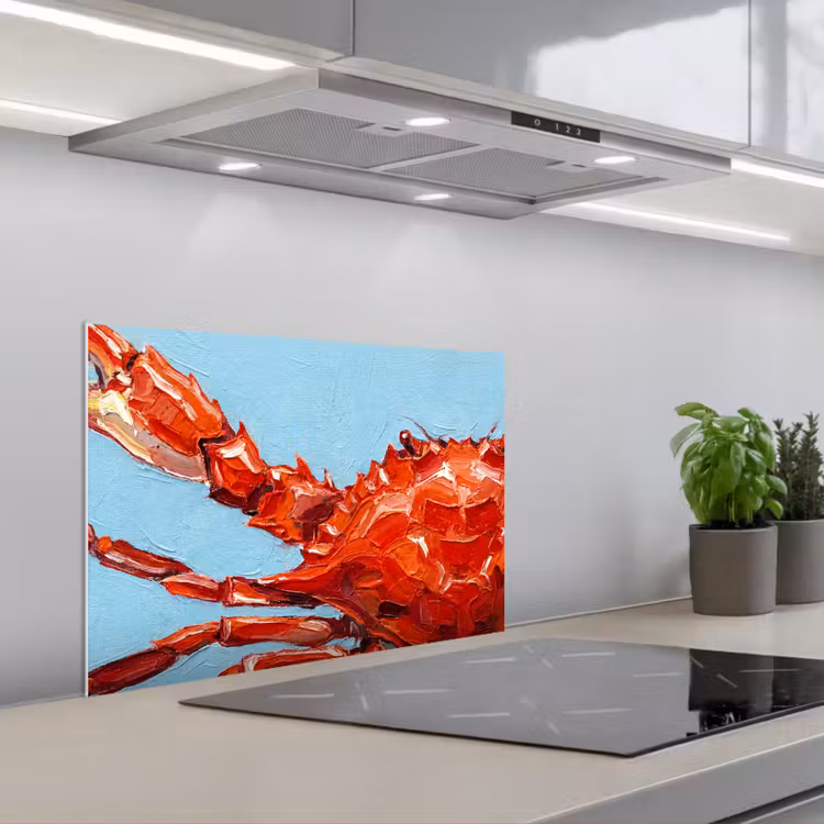 Paraschizzi cucina - Granchio - Mare - Animali - Astratto - Rosso — 1