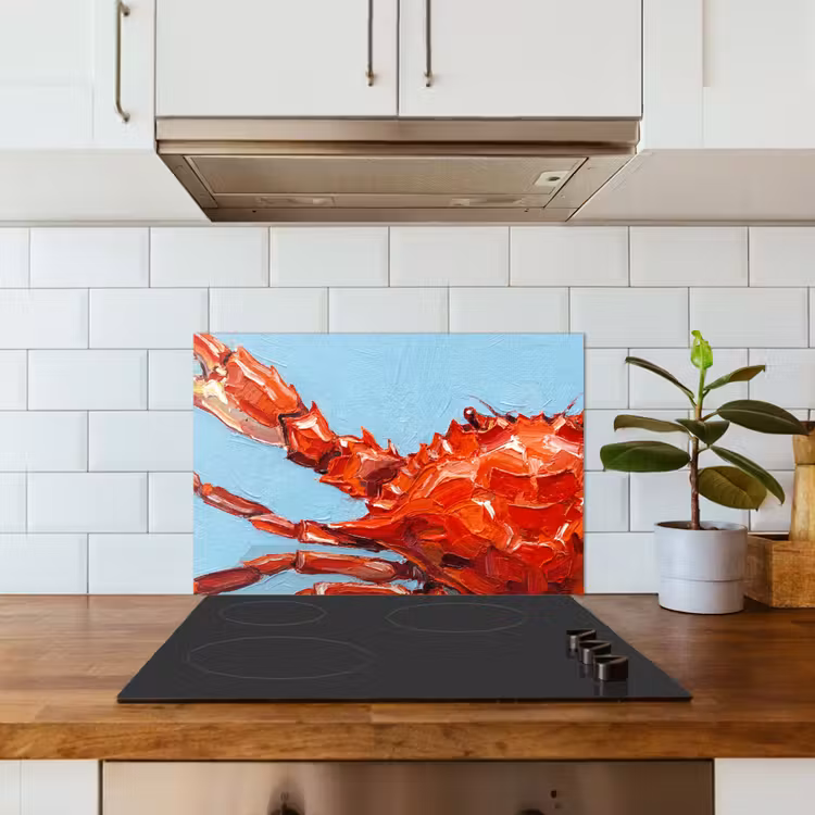 Paraschizzi cucina - Granchio - Mare - Animali - Astratto - Rosso — 3