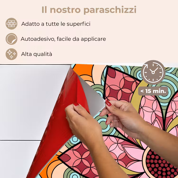 Paraschizzi cucina - Mandala - Geometrico - Arte - Decorativo - Colorato — 4