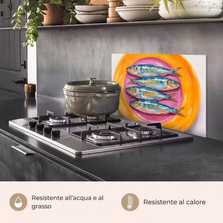 Paraschizzi cucina - Pesce - Quattro - Cibo - Moderno - Colorato — 2