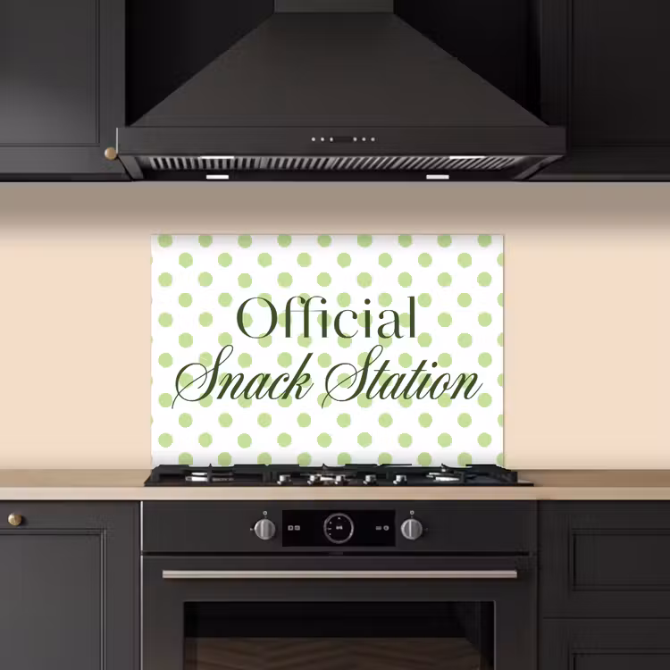 Paraschizzi cucina - Snack Station - Verde - A pois — 5