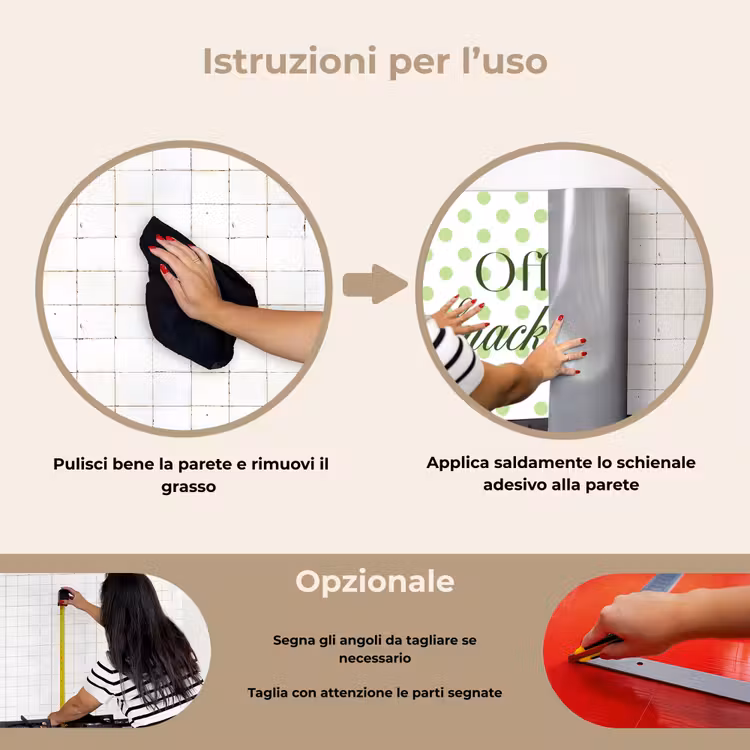 Paraschizzi cucina - Snack Station - Verde - A pois — 6