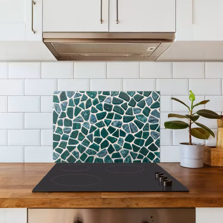 Paraschizzi cucina - Texture - Pietra - Verde - Astratto - Motivo — 3