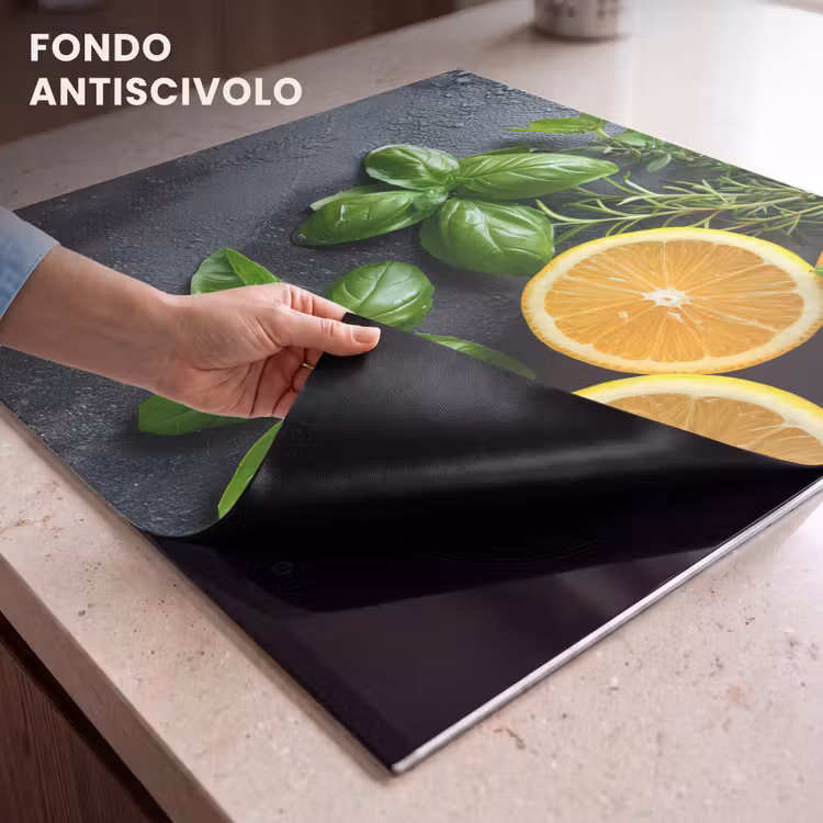 Protezione piano induzione - Frutta - Grigio - Cemento - Arancione - Piante — 6