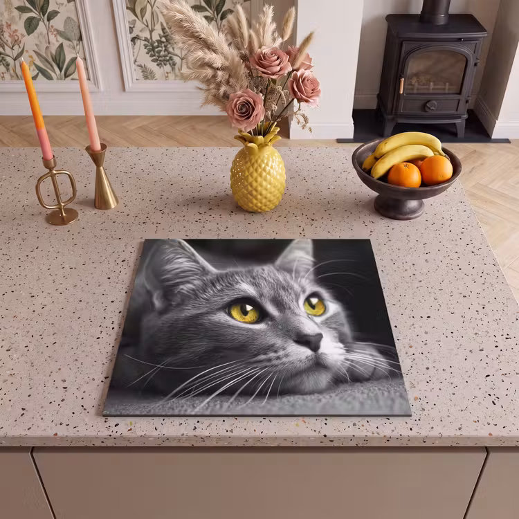 Protezione piano induzione - Gatto - Grigio - Animali - Gatto — 3