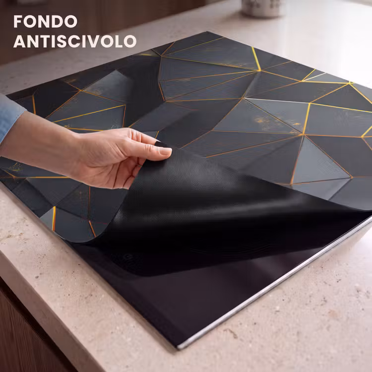Protezione piano induzione - Nero - Fantasia - Oro - Texture — 6