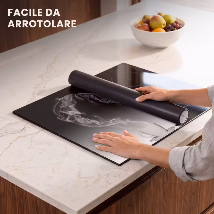 Protezione piano induzione - Caffè - Cuore - Bianco e nero - Tazze — 7