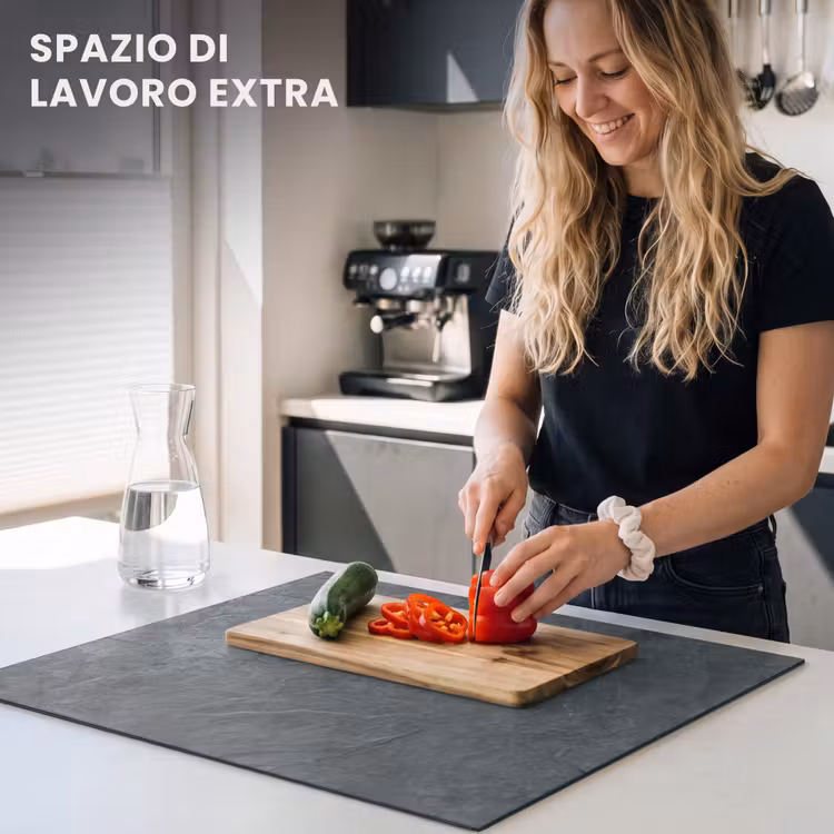 Protezione piano induzione - Tela antracite anticata — 5