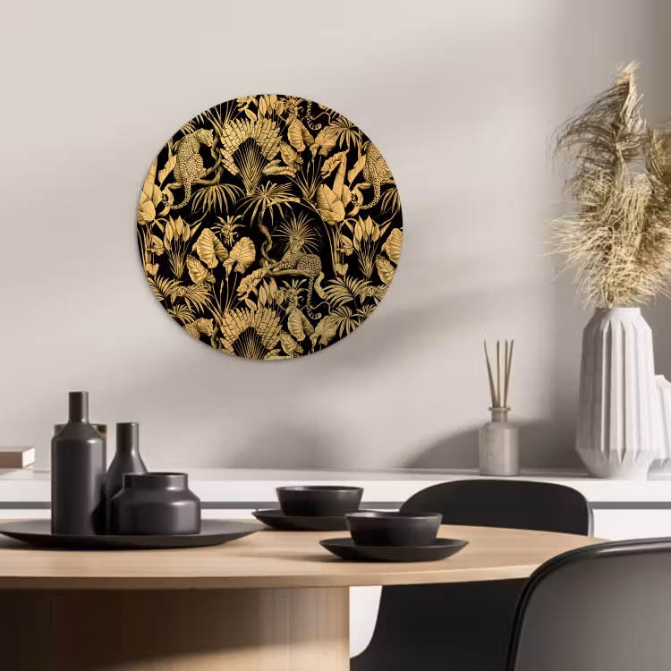 Quadro rotondo - Giungla d'oro — 1