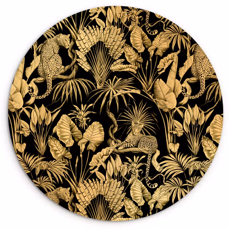 Quadro rotondo - Giungla d'oro — 2